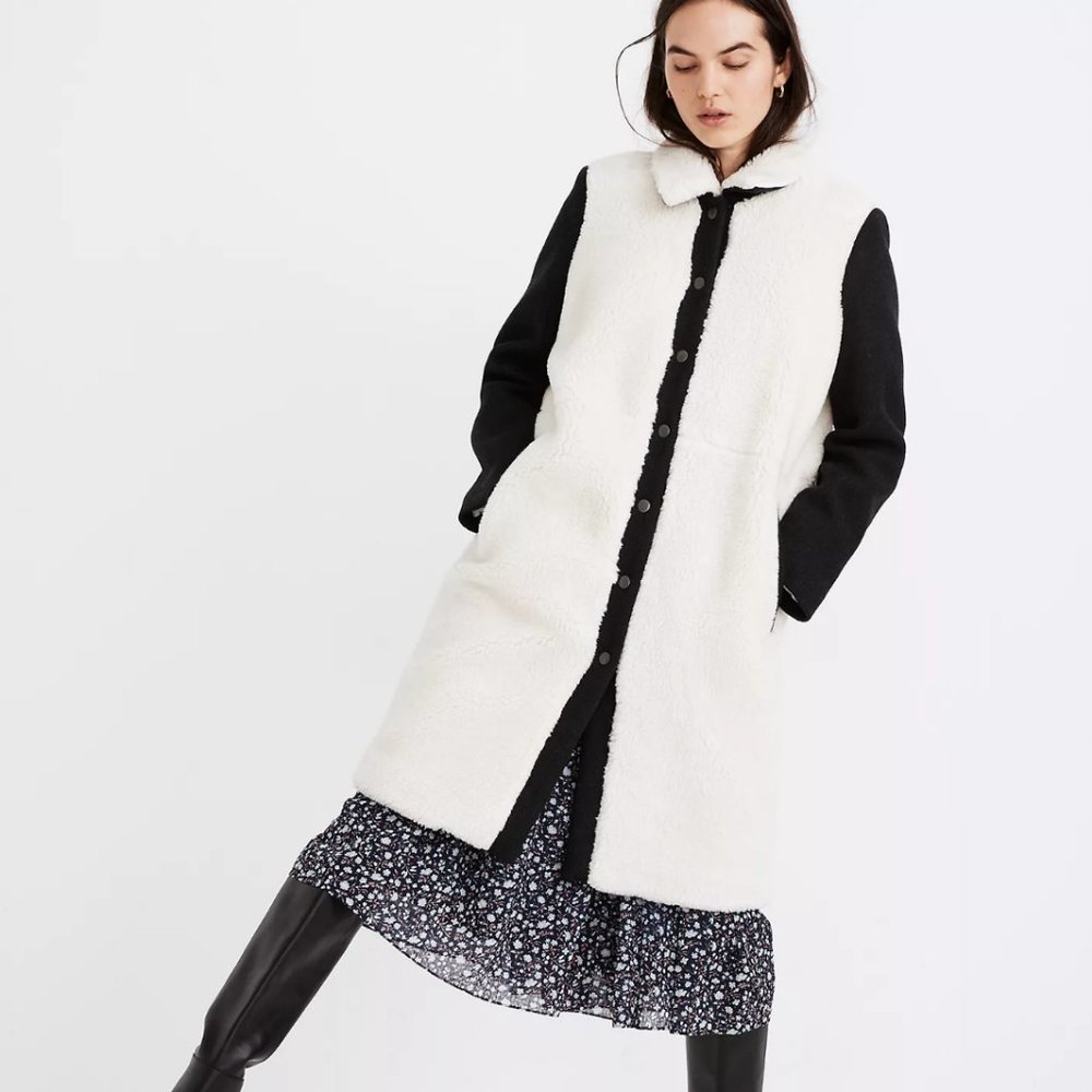 Madewell Sherpa McClancy Coat